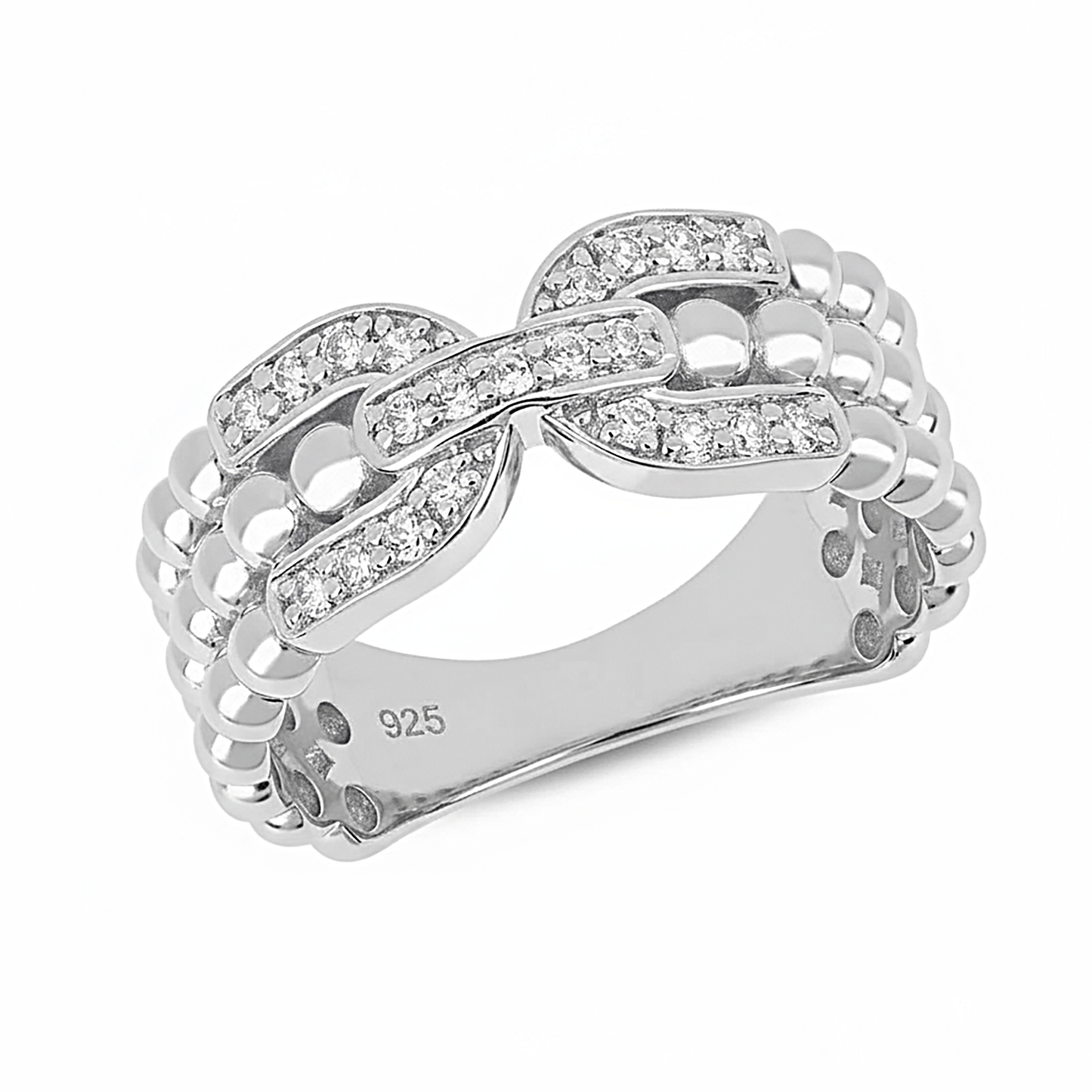 Bague en Argent 925 assemblée d'Oxyde de zirconium - Maison Di Giorgio