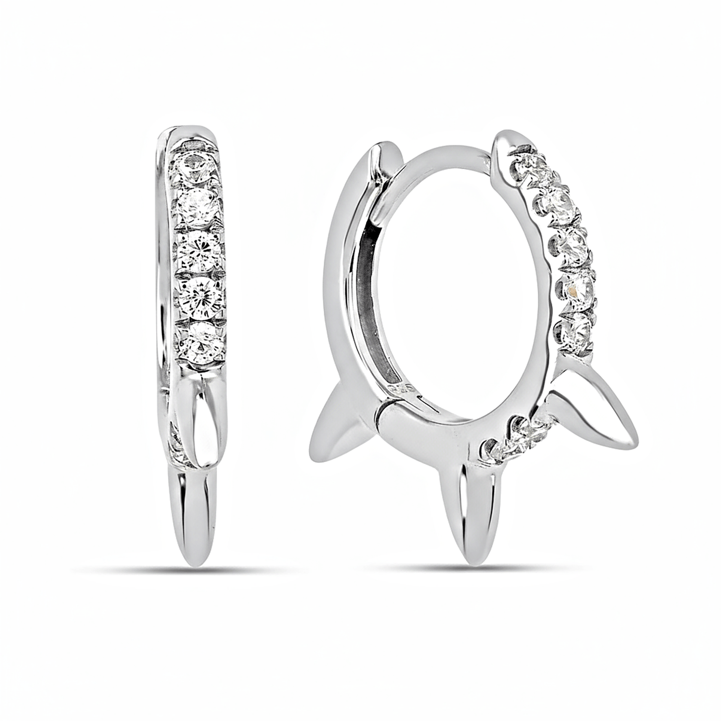 Boucles d'oreilles en Argent 925 assemblée d'Oxyde de zirconium - Maison Di Giorgio