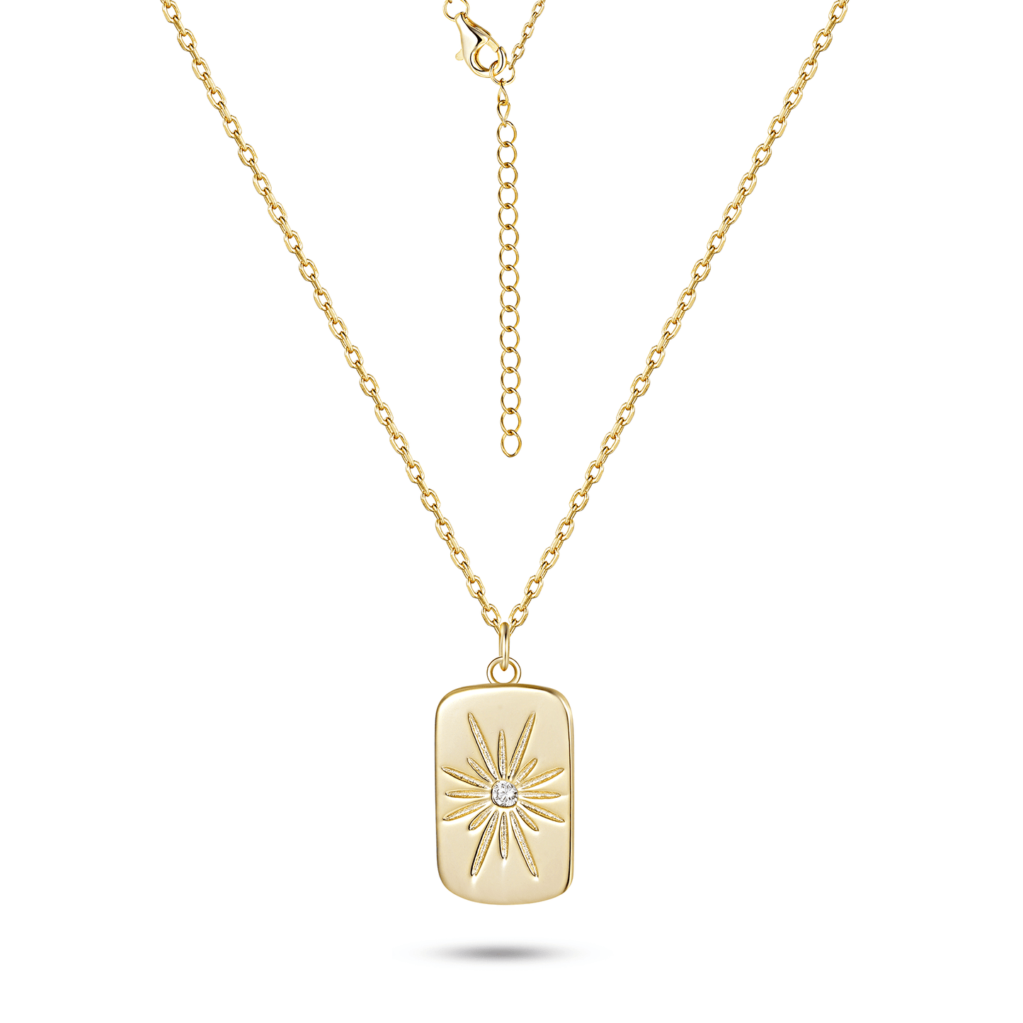 Collier en Argent 925 doré Or jaune 18k assemblé d'Oxyde de zirconium - Maison Di Giorgio
