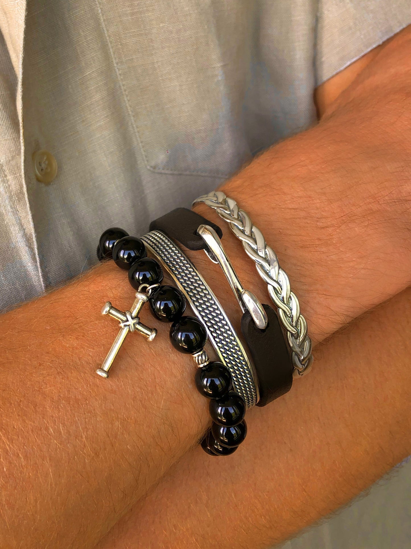 Bracelet en Argent 925 oxydé - Maison Di Giorgio