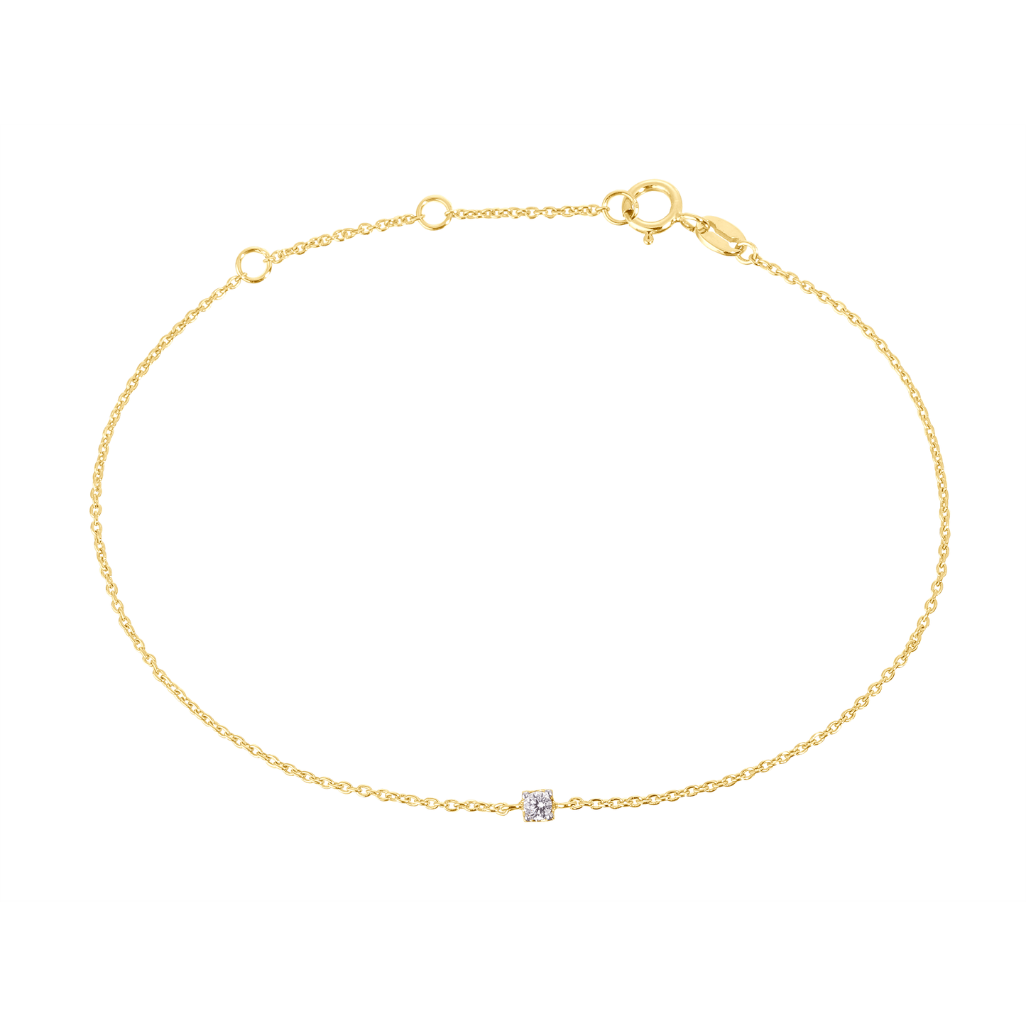 Bracelet en Or jaune 9k assemblé de Diamant HSI - Maison Di Giorgio