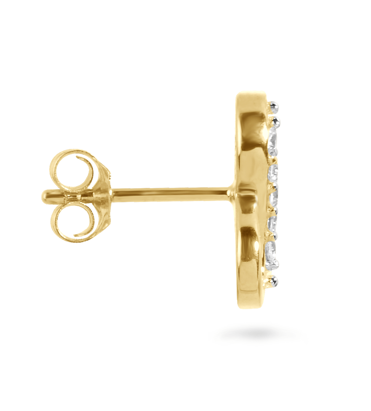 Boucles d'oreilles en Or jaune 9k assemblées de Diamant HSI - Maison Di Giorgio