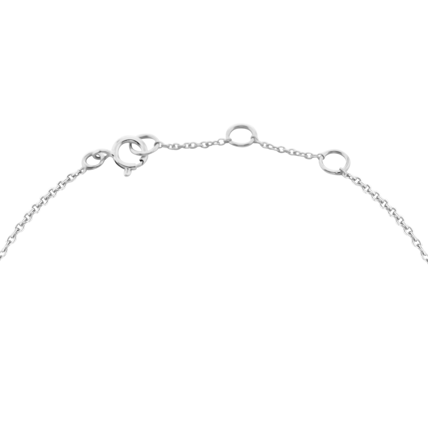 Collier en Or blanc 9k assemblé de Diamant HSI, Saphir bleu et Topaze blanche - Maison Di Giorgio