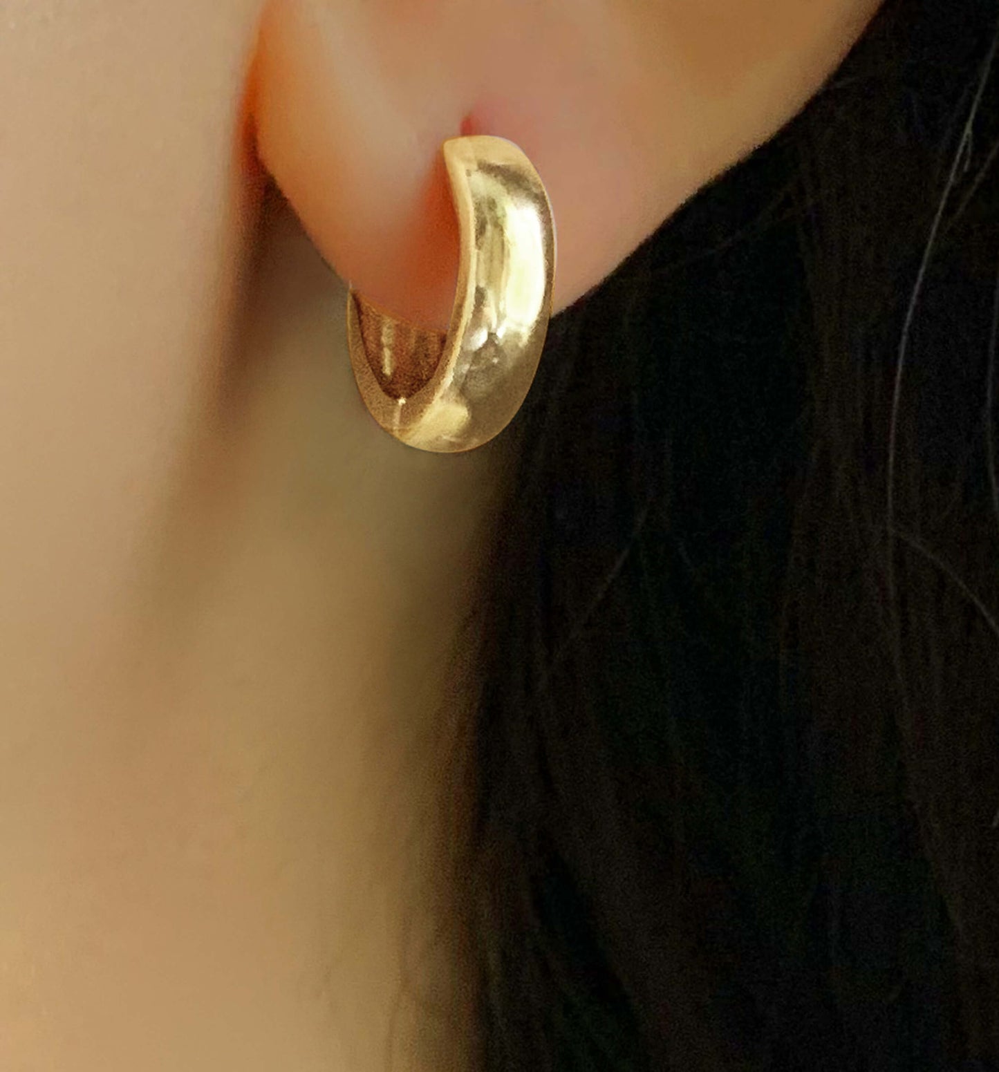 Boucles d'oreilles dorées Or jaune 18k - Maison Di Giorgio