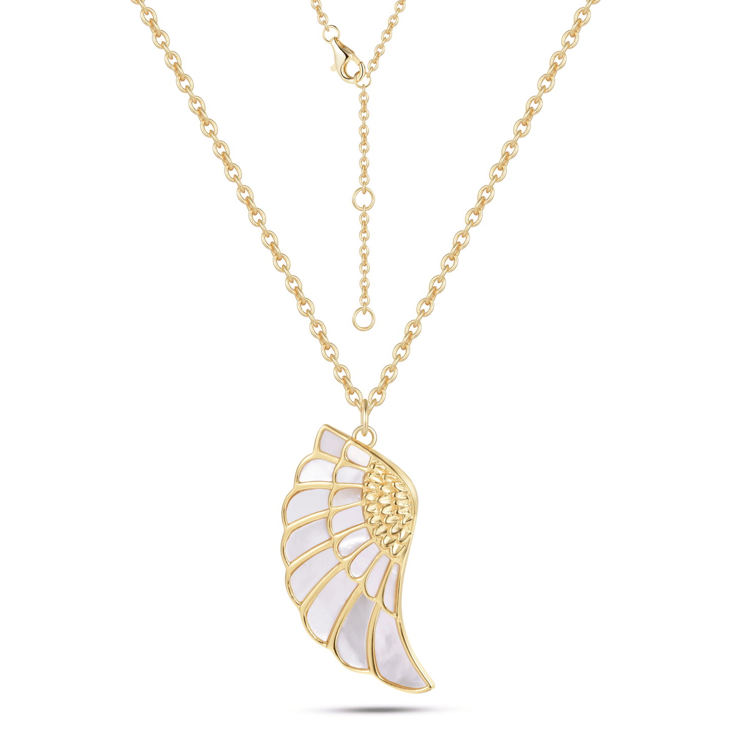 Collier doré Or jaune 18k assemblé de Nacre blanche - Maison Di Giorgio