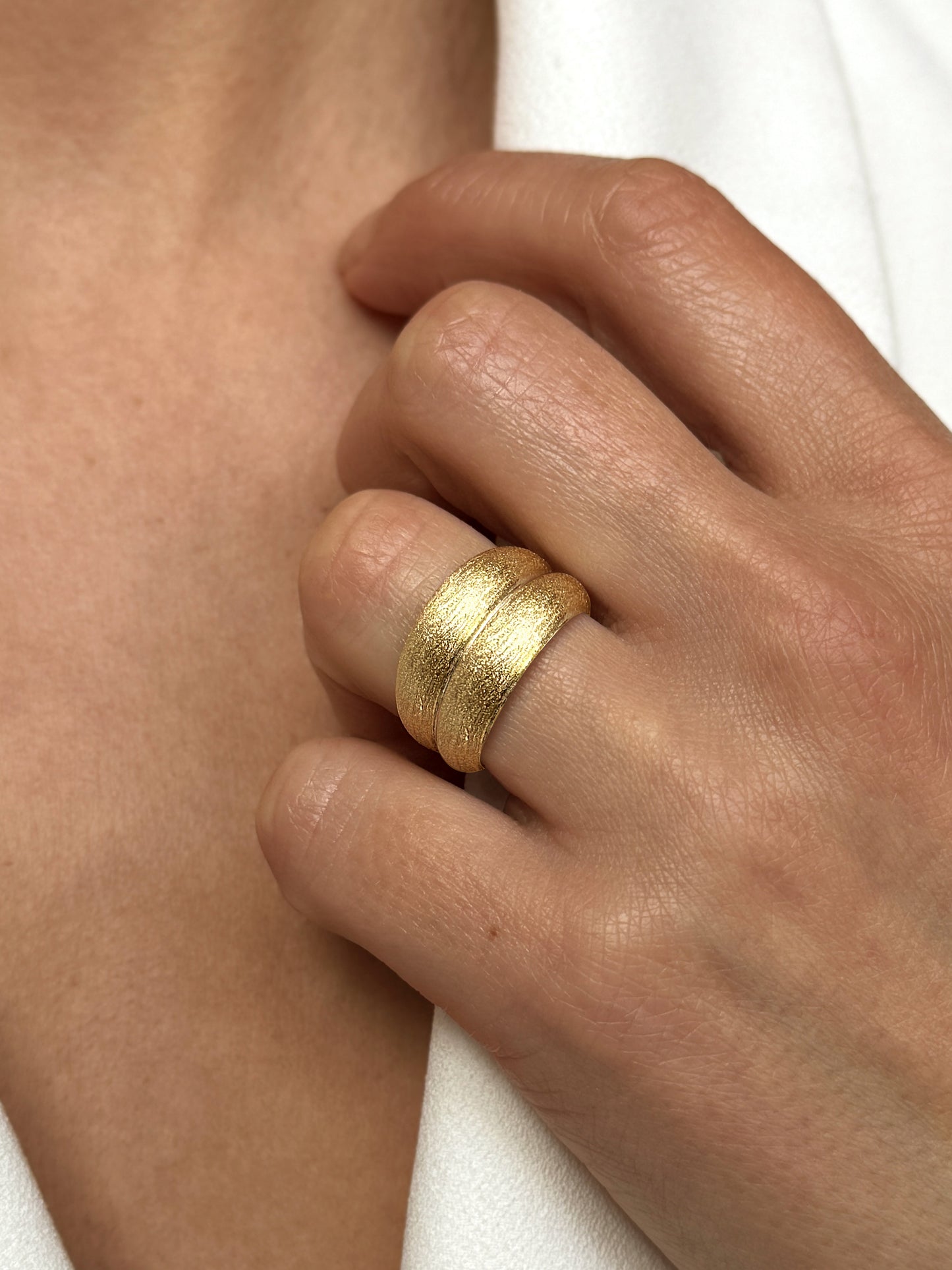 Bague dorée Or jaune 18k