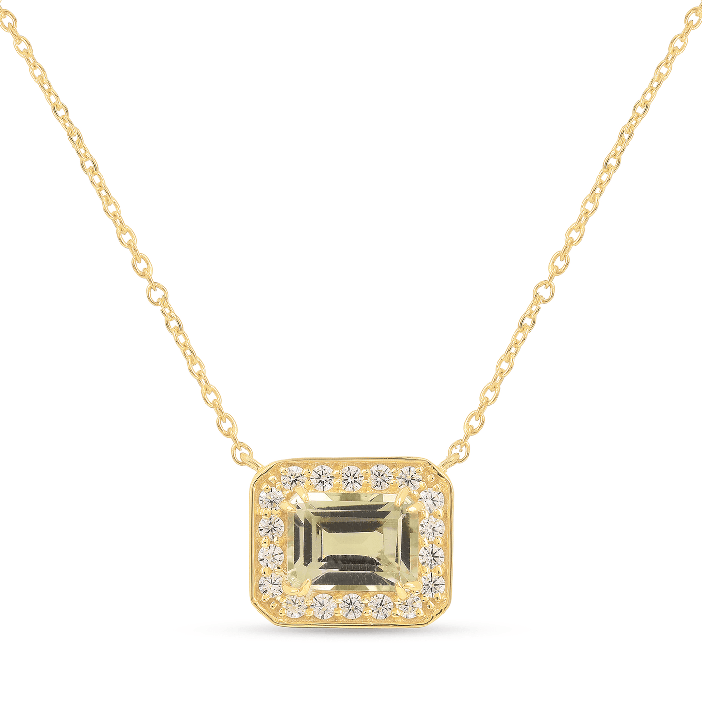 Collier en Argent 925 assemblé d'Améthyste verte et d'Oxyde de zirconium - Maison Di Giorgio