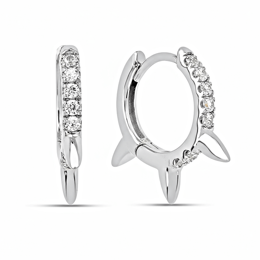Boucles d'oreilles en Argent 925 assemblée d'Oxyde de zirconium - Maison Di Giorgio