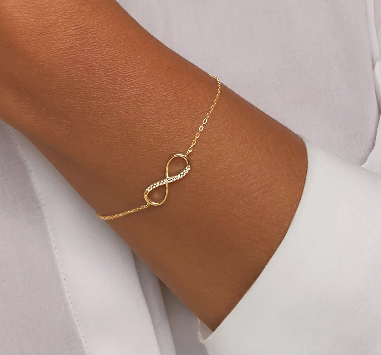 Bracelet en Argent 925 doré Or jaune 18k assemblé d'oxyde de zirconium - Maison Di Giorgio