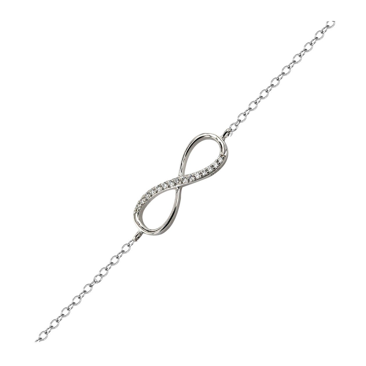 Bracelet en Argent 925 plaqué Rhodium assemblé d'oxyde de zirconium - Maison Di Giorgio