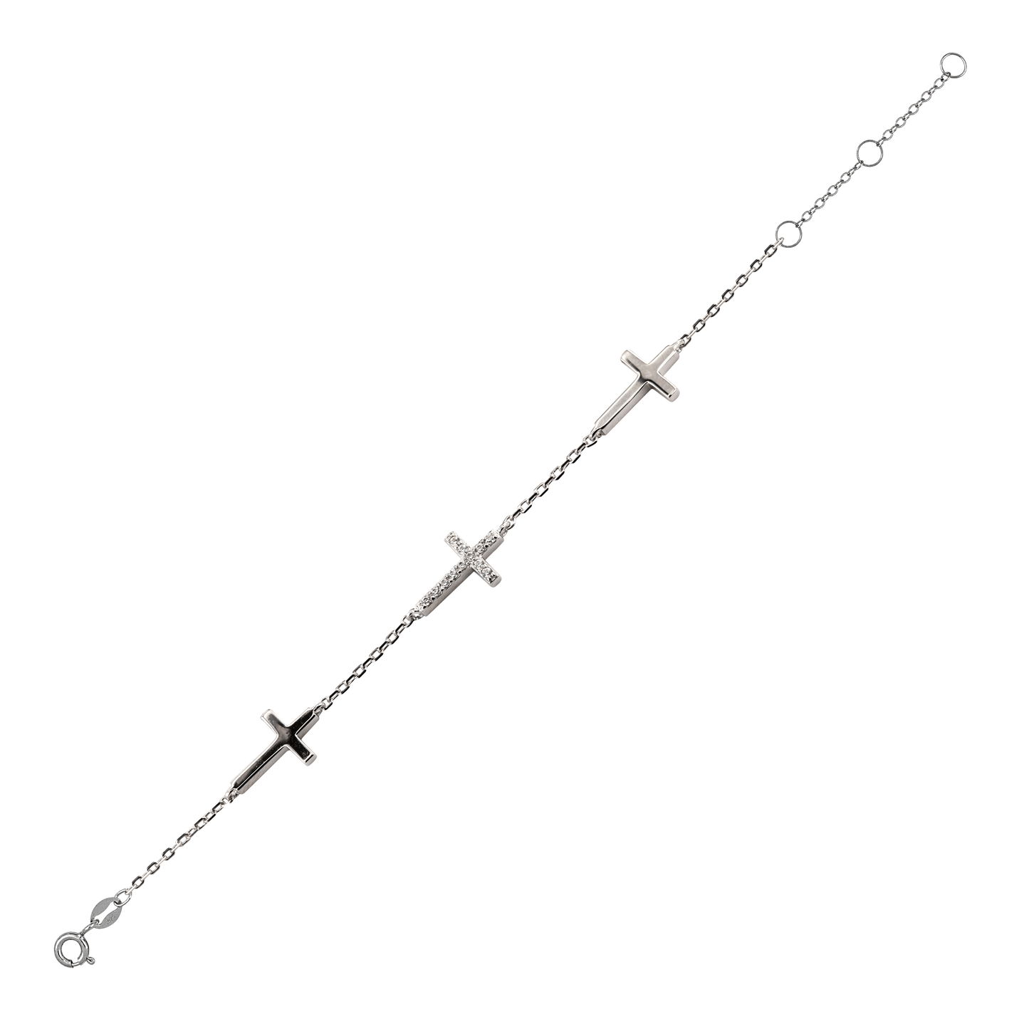 Bracelet en Argent 925 plaqué Rhodium - Maison Di Giorgio