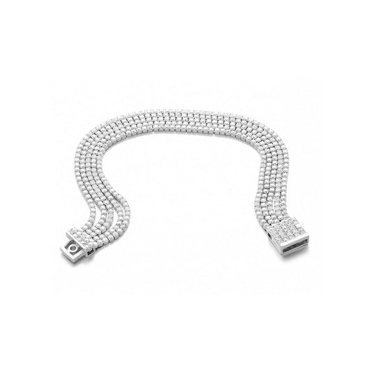 Bracelet en Argent 925 plaqué Rhodium assemblé d'Oxyde de zirconium - Maison Di Giorgio