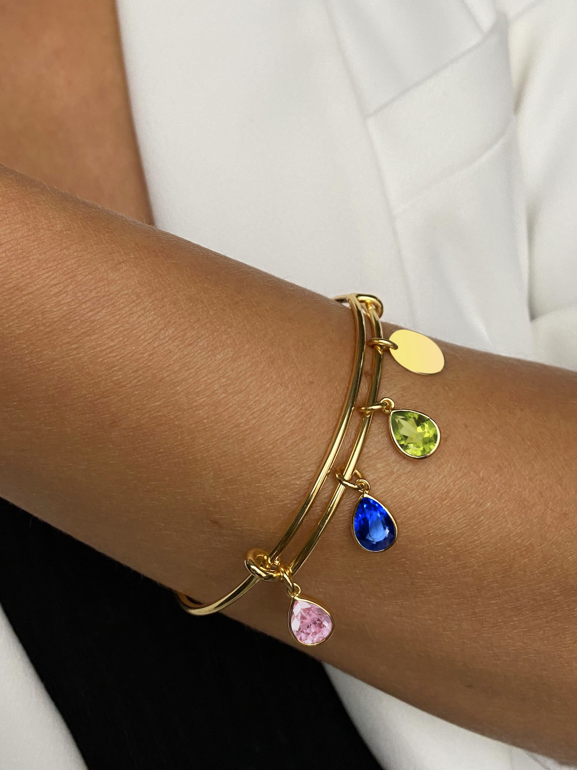 Bracelet en Argent 925 doré Or jaune 18k assemblé d'oxyde de zirconium - Maison Di Giorgio