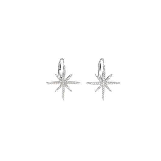 Boucles d'oreilles en Argent 925 plaqué Rhodium assemblées d'Oxyde de zirconium - Maison Di Giorgio