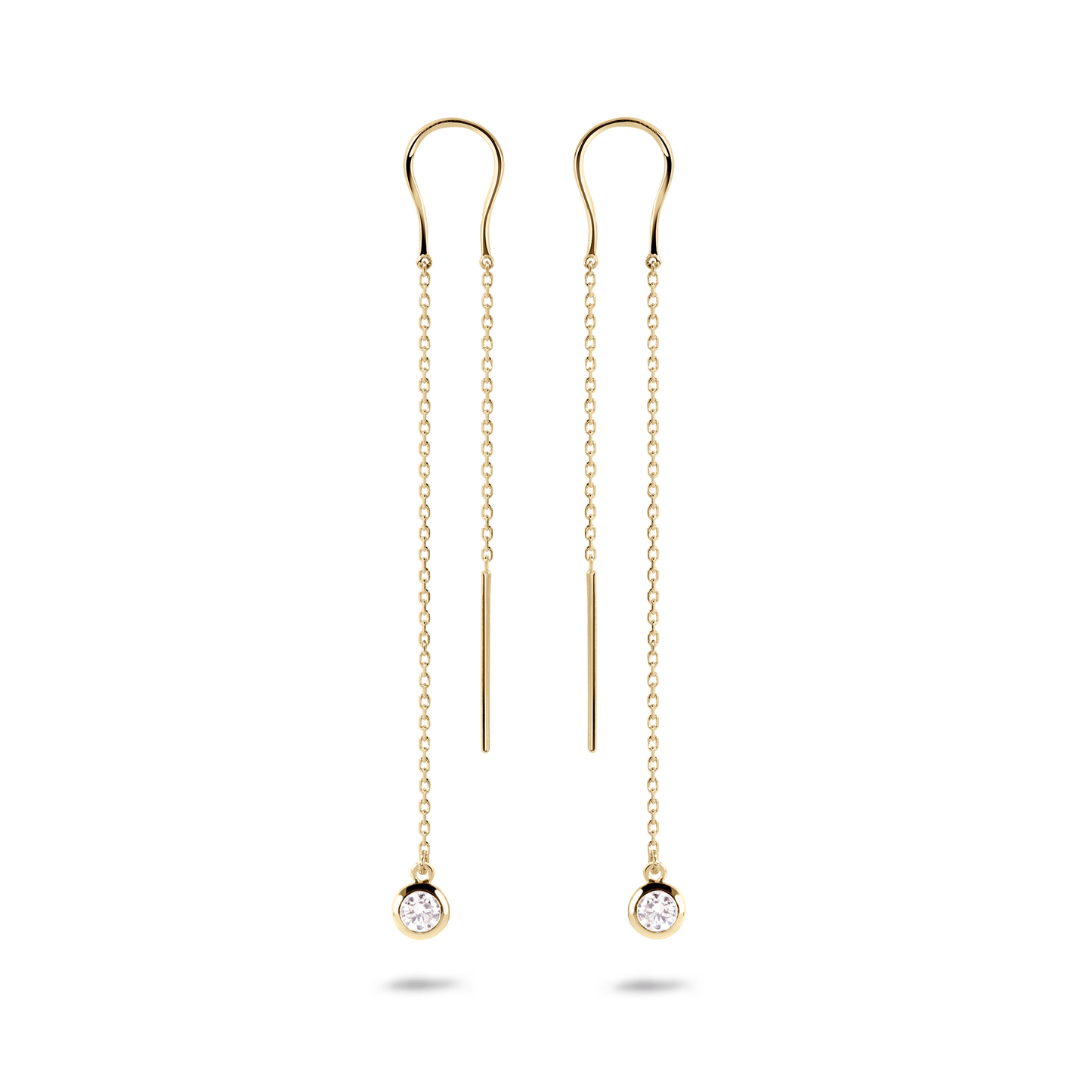 Boucles d'oreilles en Argent 925 doré Or jaune 18k assemblées d'Oxyde de zirconium - Maison Di Giorgio