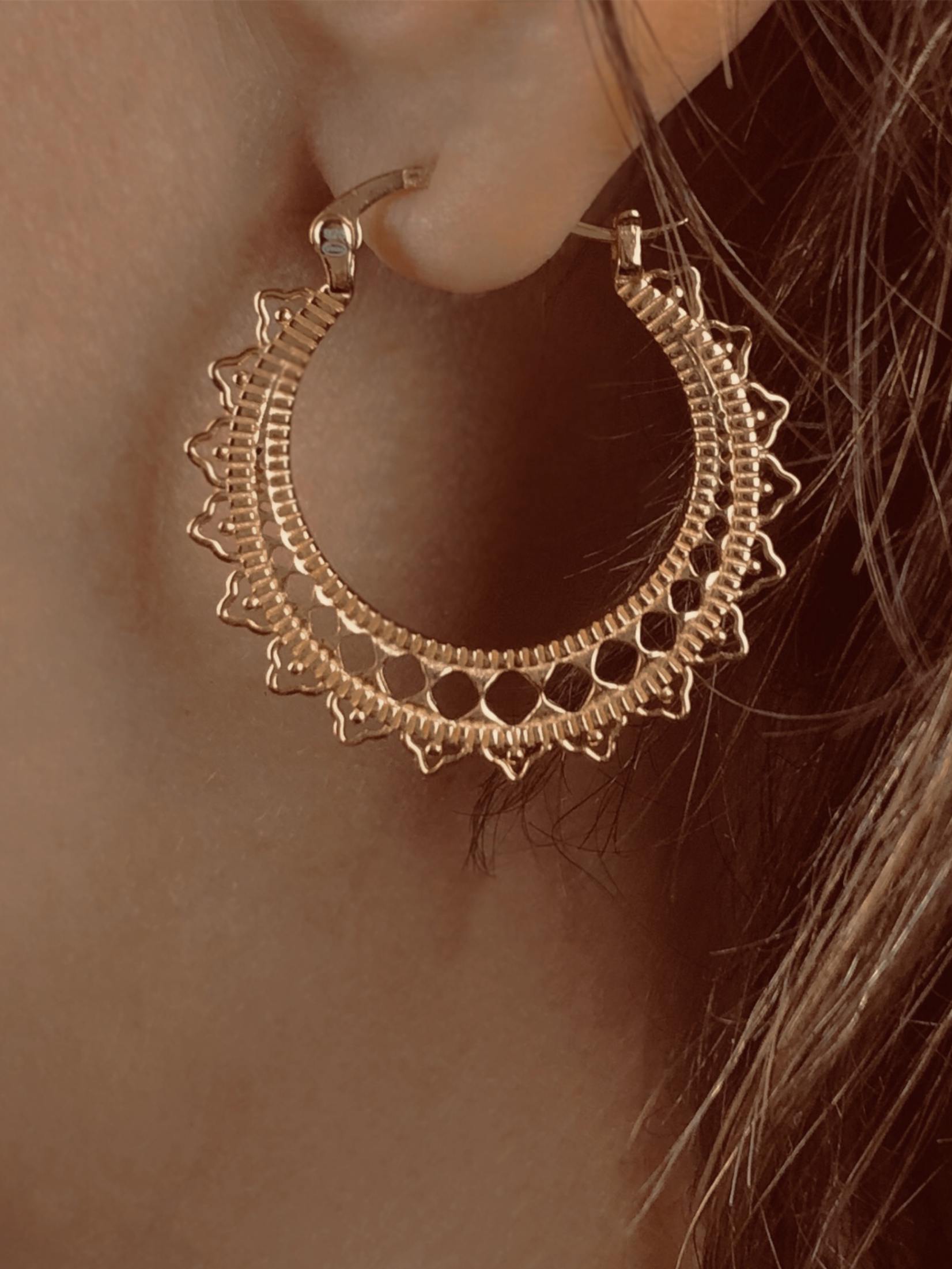 Boucles d'oreilles en Argent 925 doré Or jaune 18k - Maison Di Giorgio
