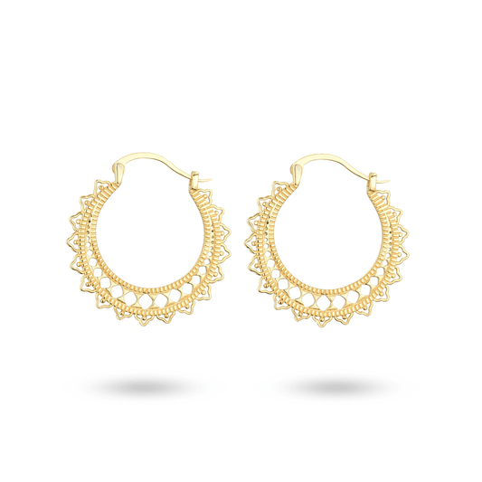 Boucles d'oreilles en Argent 925 doré Or jaune 18k - Maison Di Giorgio