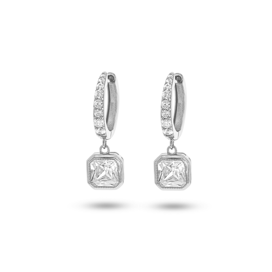 Boucles d'oreilles en Argent 925 assemblées d'oxyde de zirconium - Maison Di Giorgio