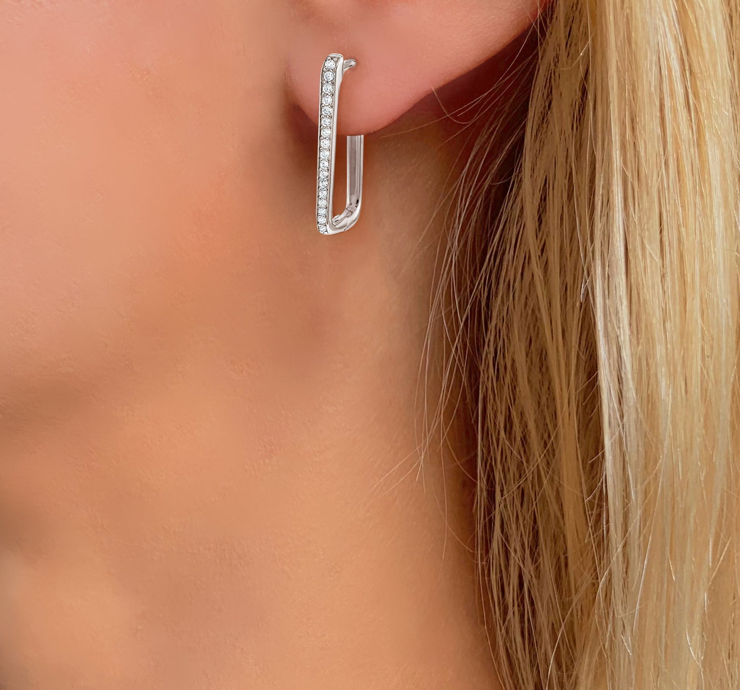 Boucles d'oreilles en Argent 925 assemblées d'Oxyde de zirconium - Maison Di Giorgio