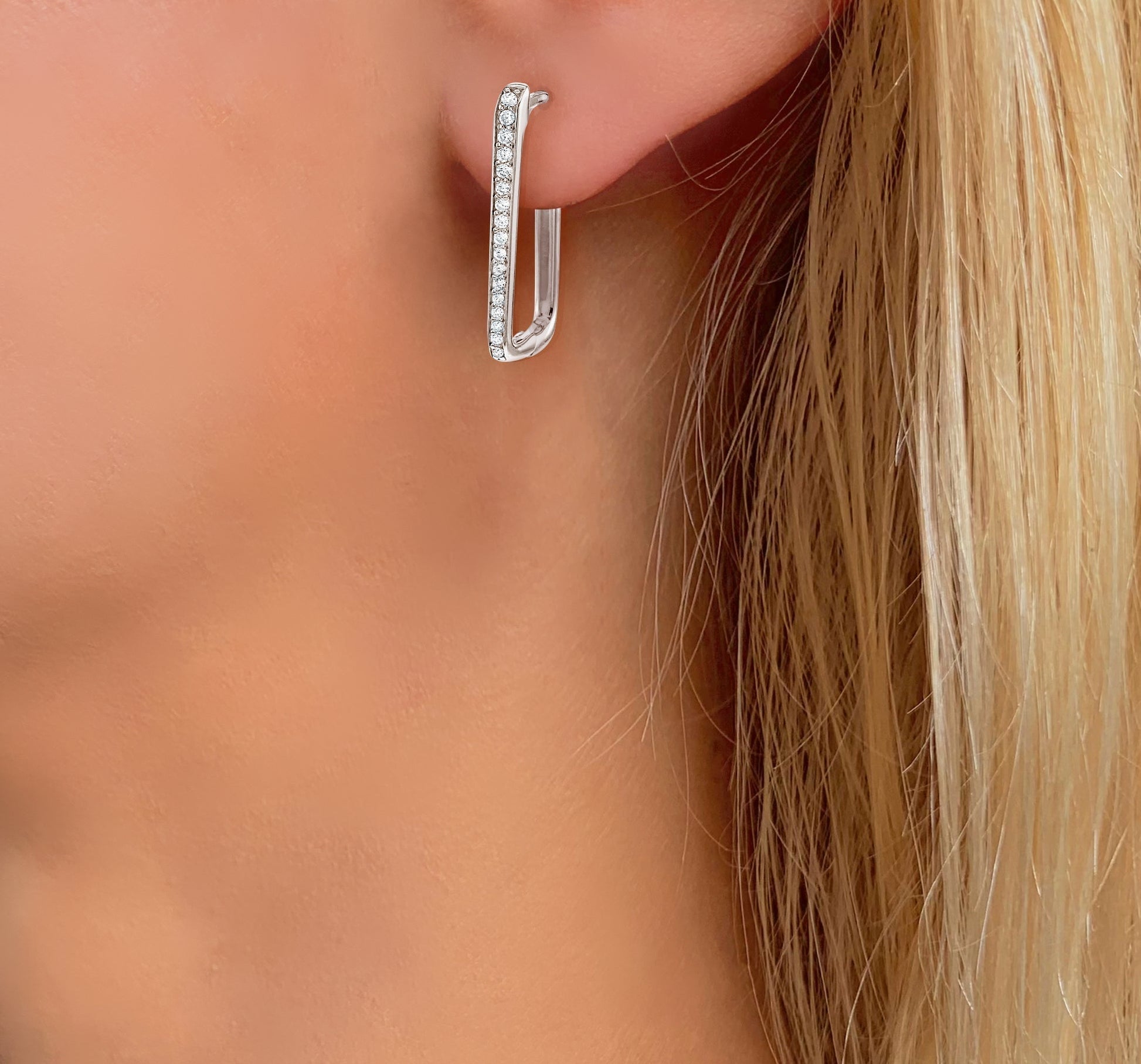 Boucles d'oreilles en Argent 925 assemblées d'Oxyde de zirconium - Maison Di Giorgio