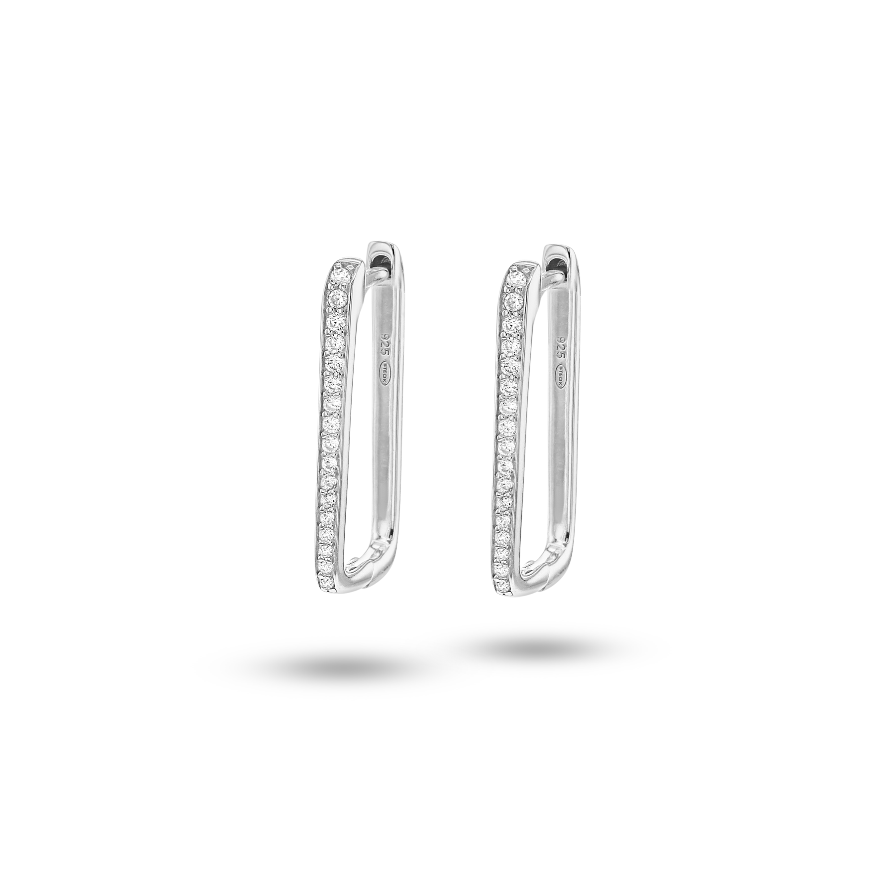 Boucles d'oreilles en Argent 925 assemblées d'Oxyde de zirconium - Maison Di Giorgio