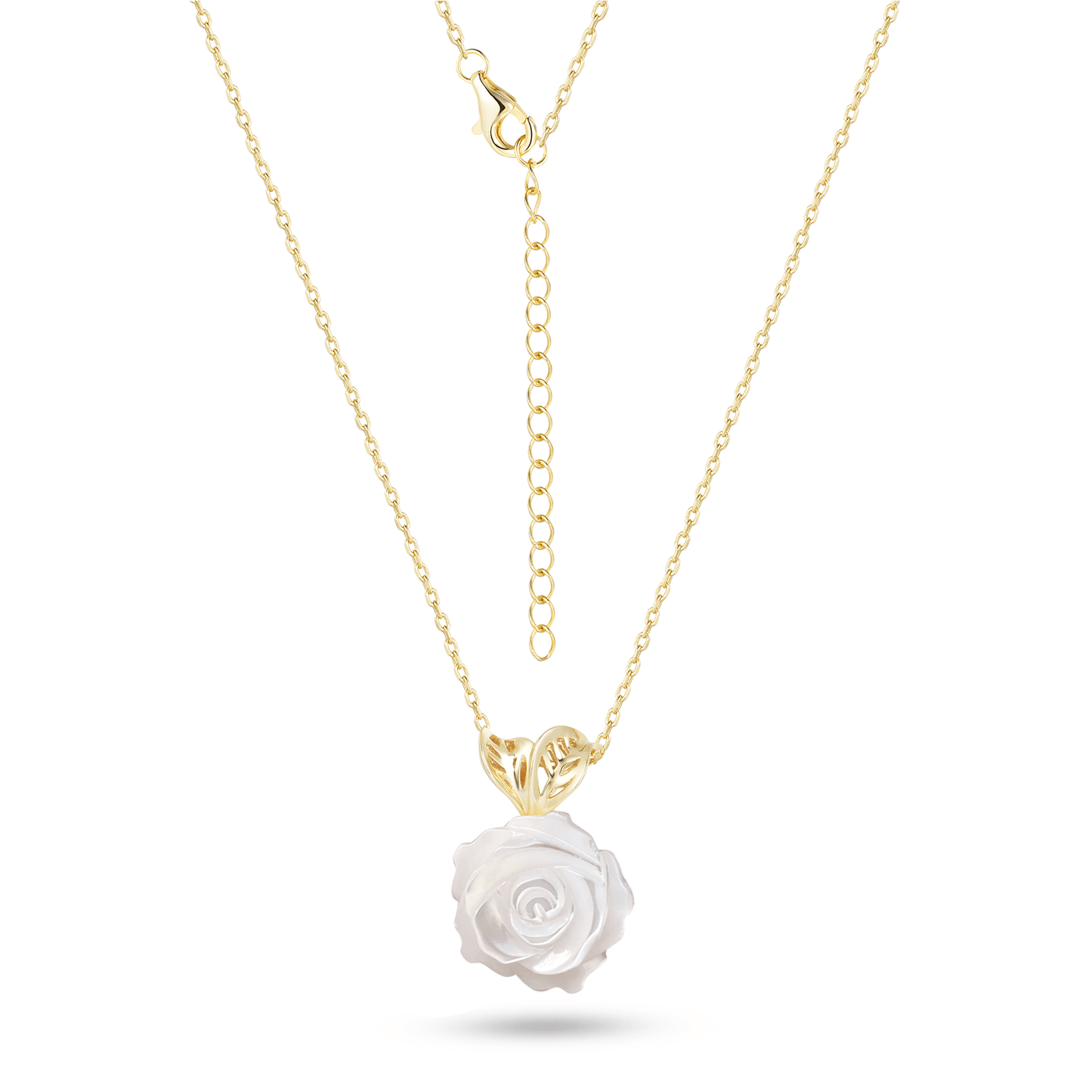 Collier en Argent 925 doré Or jaune 18k assemblé de Nacre - Maison Di Giorgio