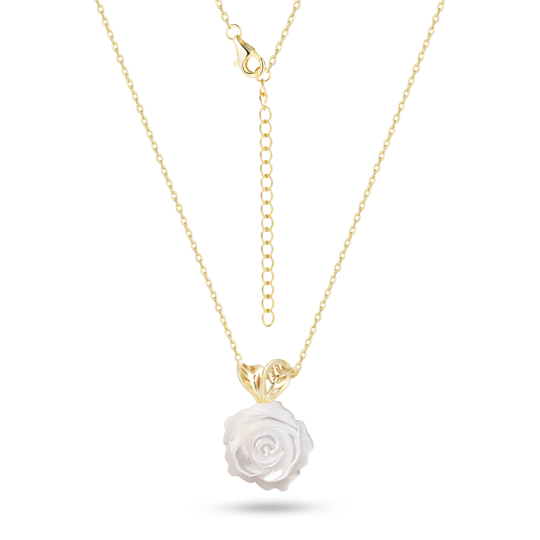 Collier en Argent 925 doré Or jaune 18k assemblé de Nacre - Maison Di Giorgio