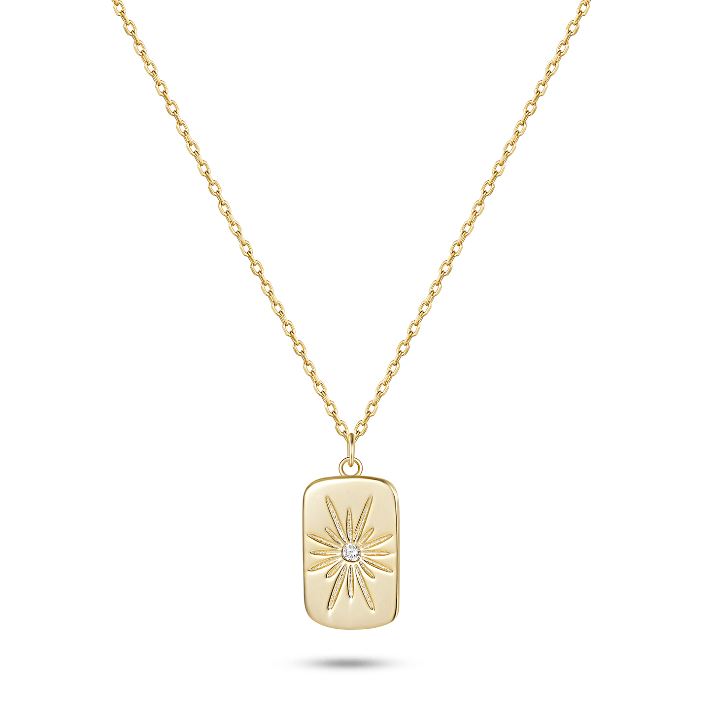 Collier en Argent 925 doré Or jaune 18k assemblé d'Oxyde de zirconium - Maison Di Giorgio