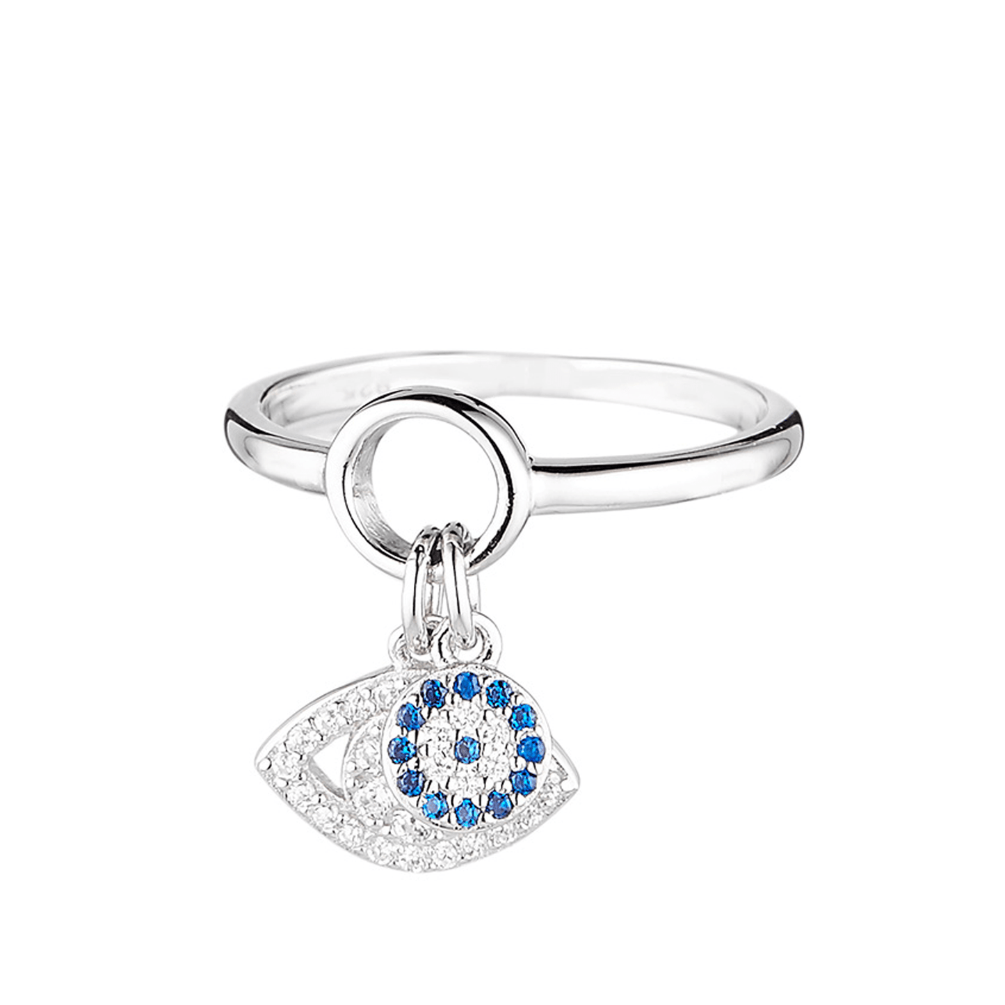 Bague en Argent 925 plaqué Rhodium assemblée d'oxyde de zirconium - Maison Di Giorgio