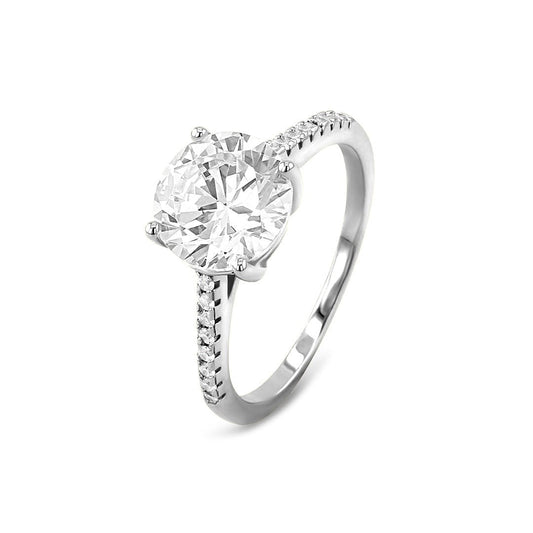 Bague en Argent 925 plaqué Rhodium assemblée d'oxyde de zirconium blanc - Maison Di Giorgio