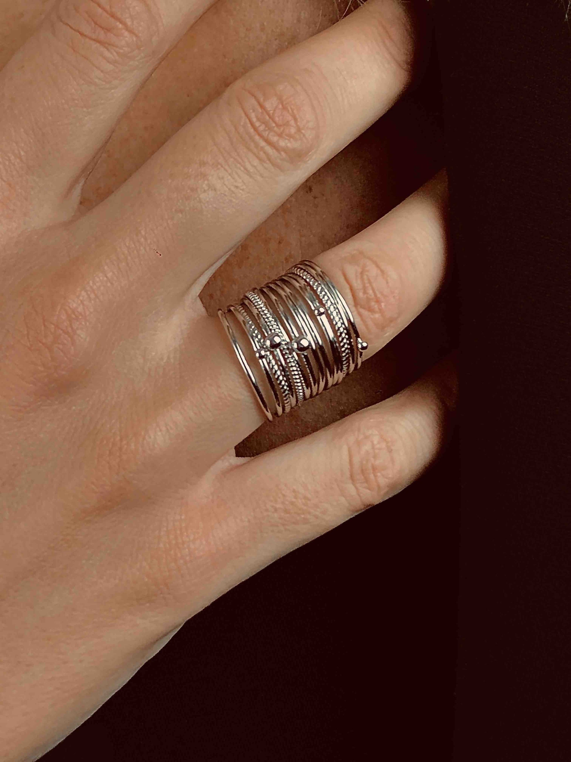 Bague en Argent 925 plaqué Rhodium - Maison Di Giorgio