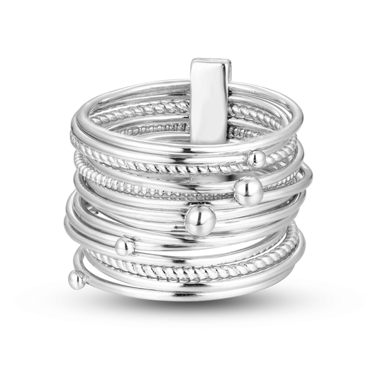 Bague en Argent 925 plaqué Rhodium - Maison Di Giorgio