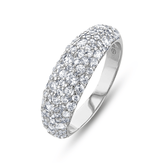 Bague en Argent 925 assemblée d'oxyde de zirconium blanc - Maison Di Giorgio