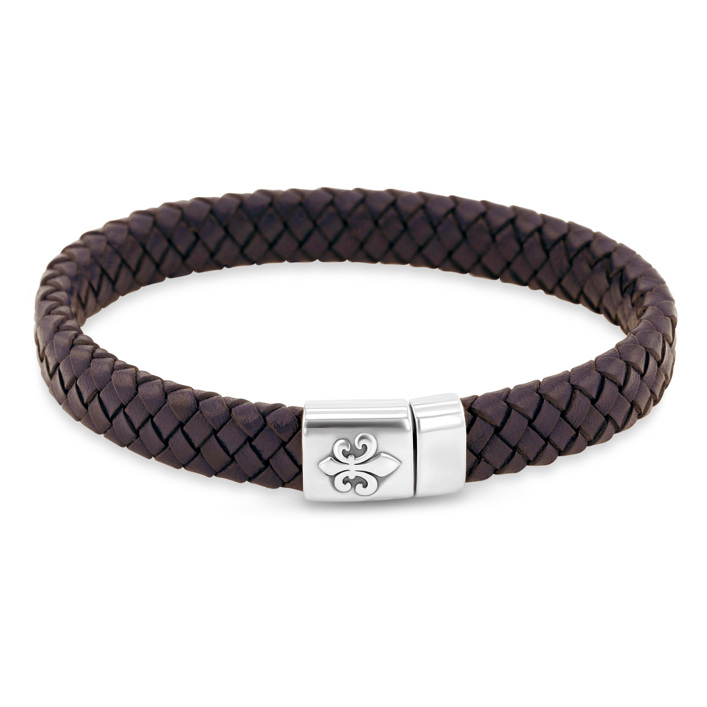 Bracelet cuir véritable et Argent 925 plaqué Argent - Maison Di Giorgio