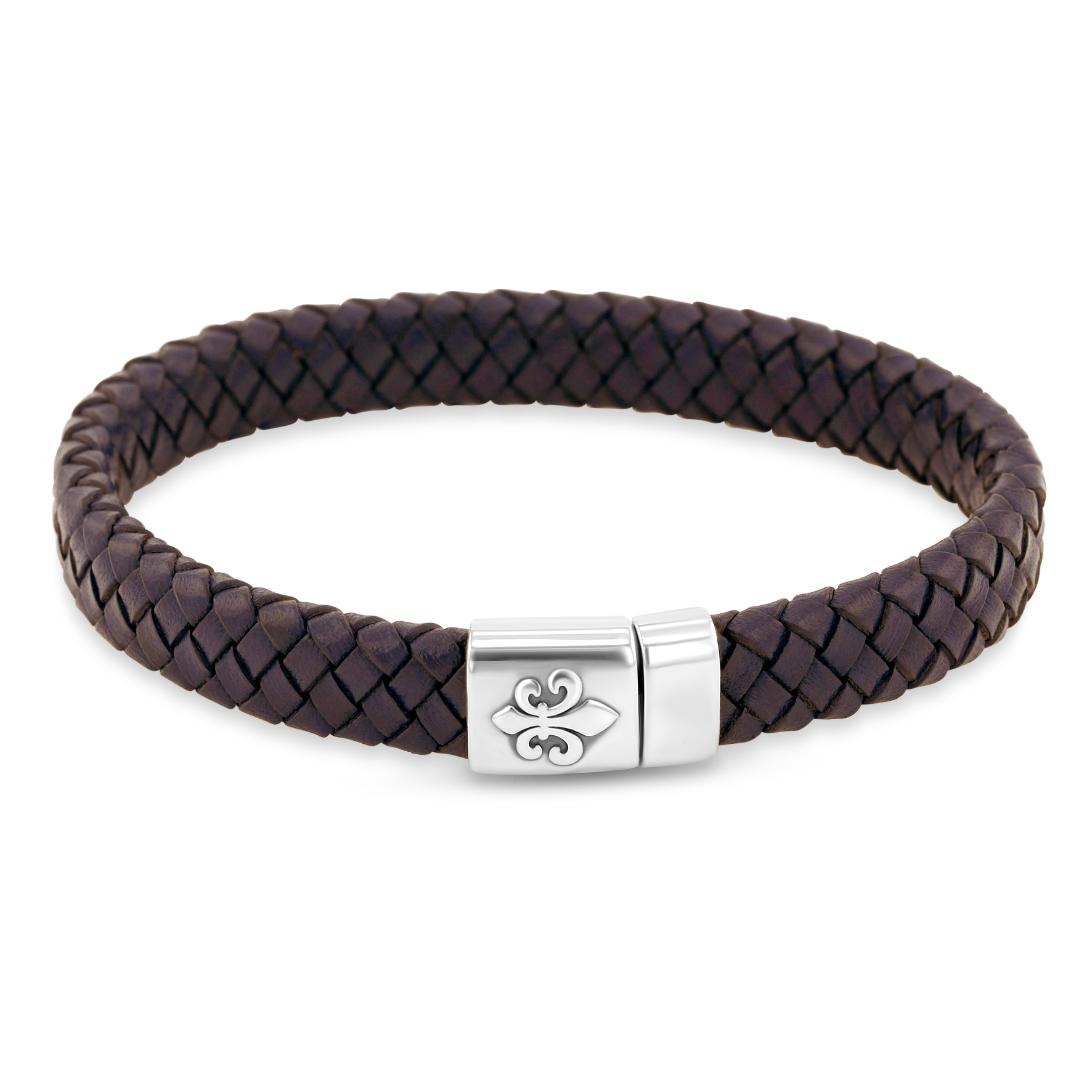 Bracelet cuir véritable et Argent 925 plaqué Argent - Maison Di Giorgio