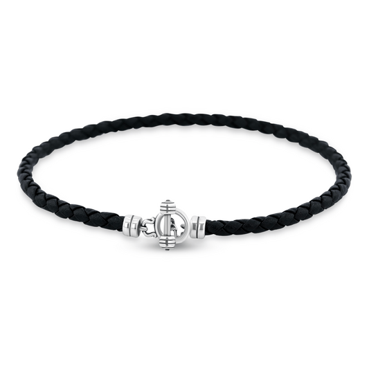 Bracelet cuir véritable et Argent 925 - Maison Di Giorgio