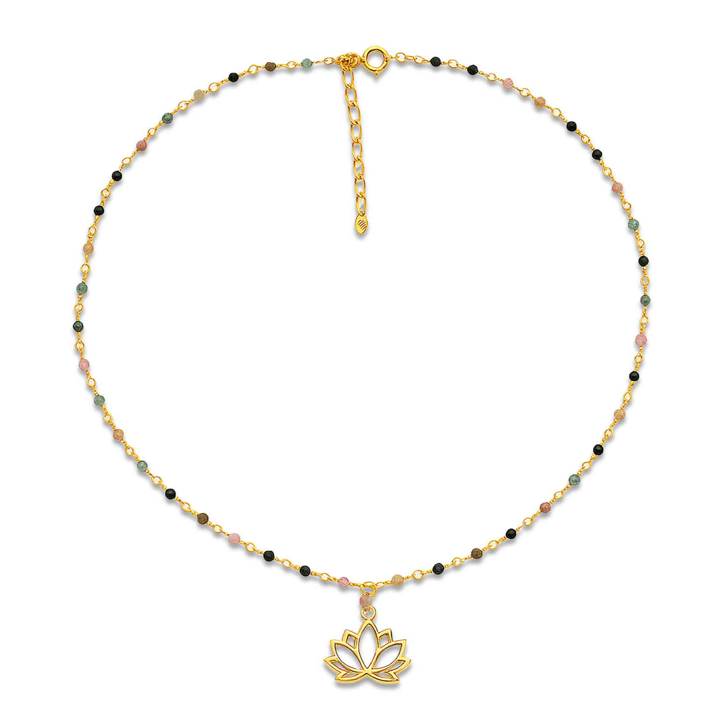 Collier doré Or jaune 18k assemblé de Tourmaline - Maison Di Giorgio