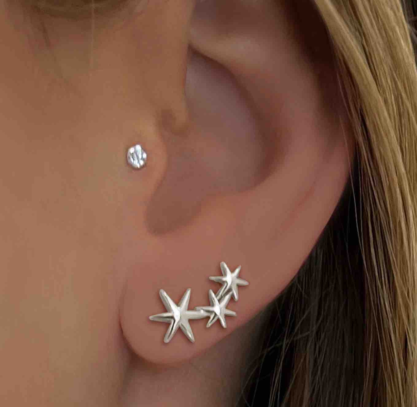 Boucles d'oreilles en Argent 925 plaqué Rhodium - Maison Di Giorgio