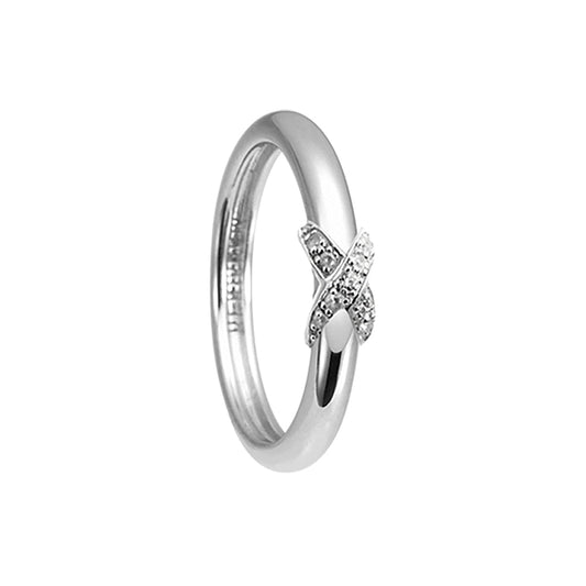 Bague en Argent 925 plaqué Rhodium assemblée d'Oxyde de zirconium - Maison Di Giorgio