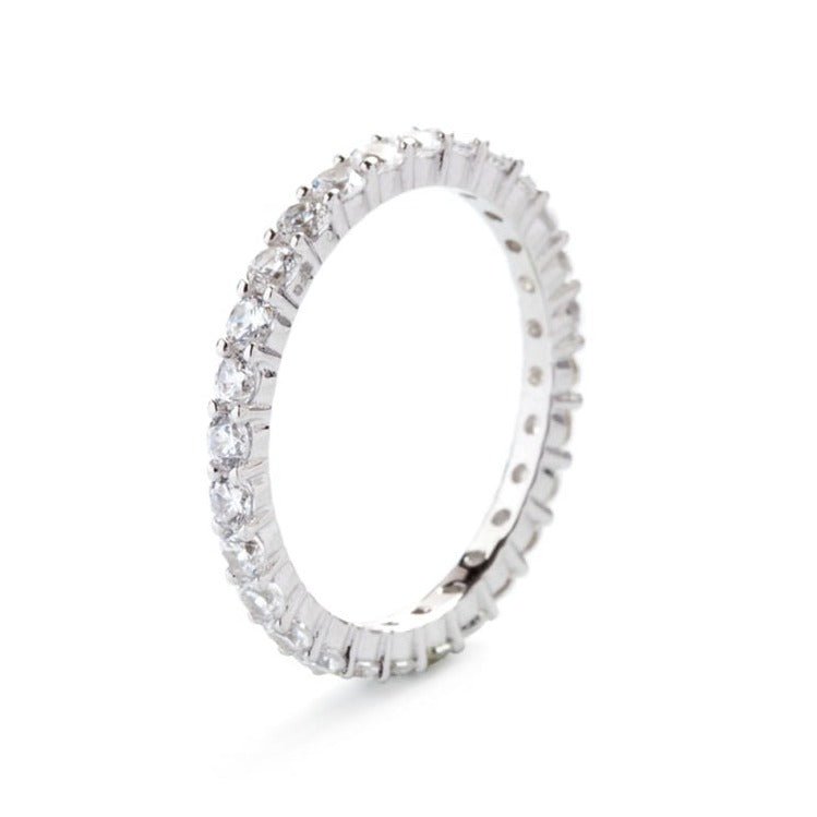 Bague en Argent 925 plaqué Rhodium assemblée d'oxyde de zirconium - Maison Di Giorgio