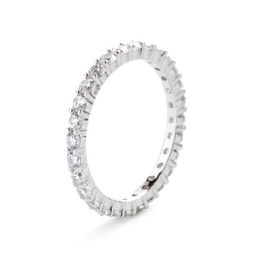 Bague en Argent 925 plaqué Rhodium assemblée d'oxyde de zirconium - Maison Di Giorgio