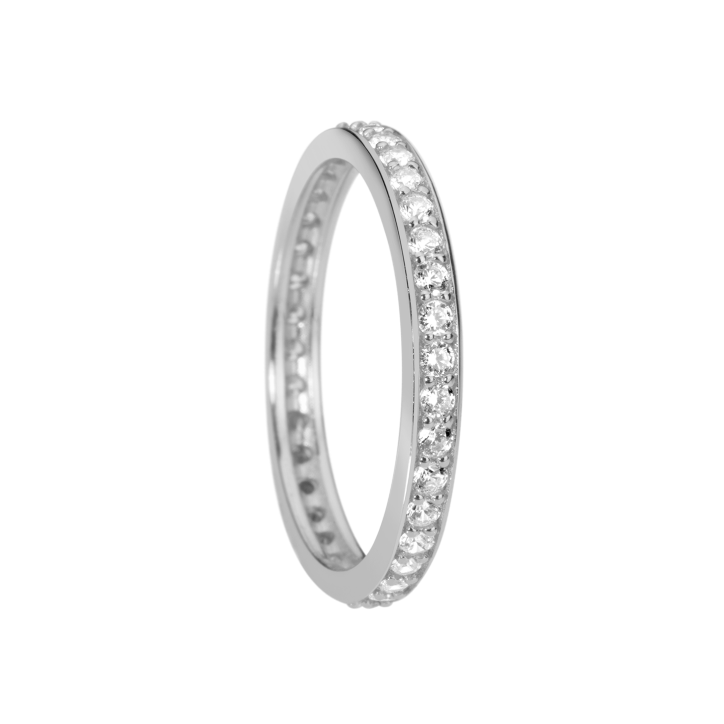 Bague en Argent 925 plaqué Rhodium assemblée d'Oxyde de zirconium - Maison Di Giorgio