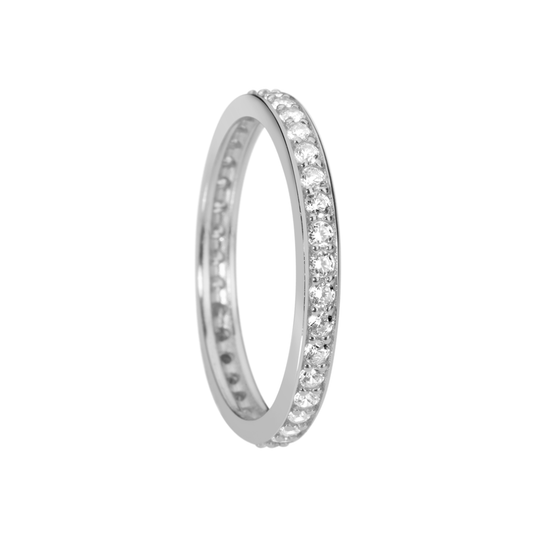 Bague en Argent 925 plaqué Rhodium assemblée d'Oxyde de zirconium - Maison Di Giorgio