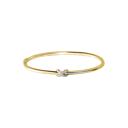 Bracelet en Argent 925 doré Or jaune 18k assemblé d'oxyde de zirconium - Maison Di Giorgio