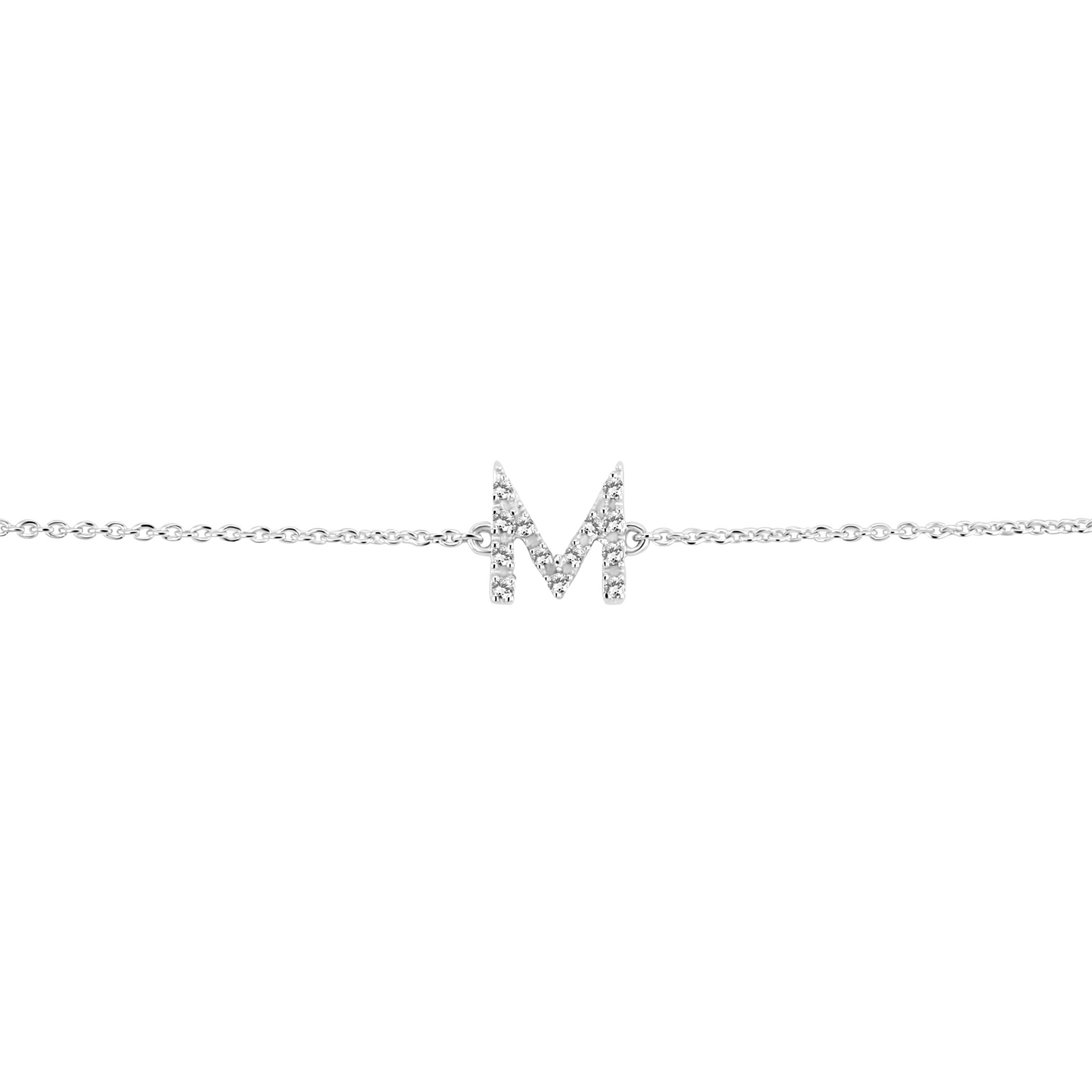 Bracelet en Or blanc 9k assemblé de Diamant HSI - Maison Di Giorgio