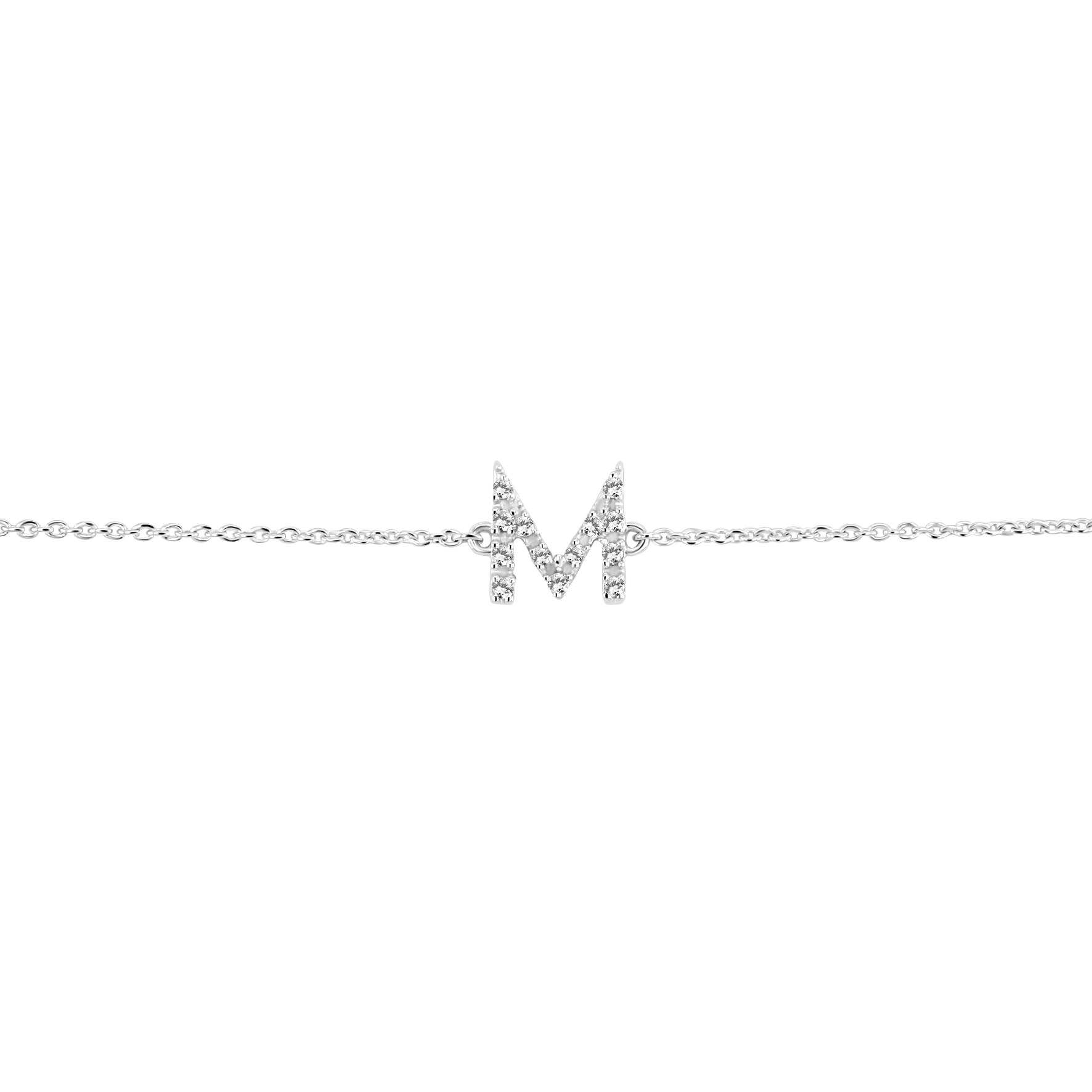Bracelet en Or blanc 9k assemblé de Diamant HSI - Maison Di Giorgio