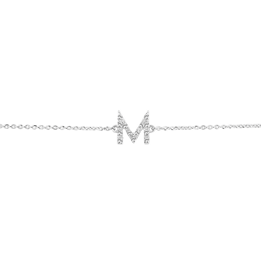 Bracelet en Or blanc 9k assemblé de Diamant HSI - Maison Di Giorgio