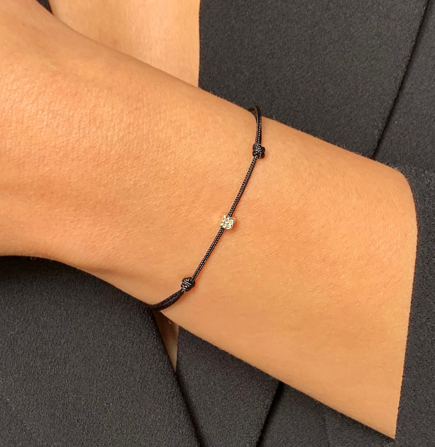 Bracelet en Or blanc 9k assemblé de Diamant HSI - Maison Di Giorgio