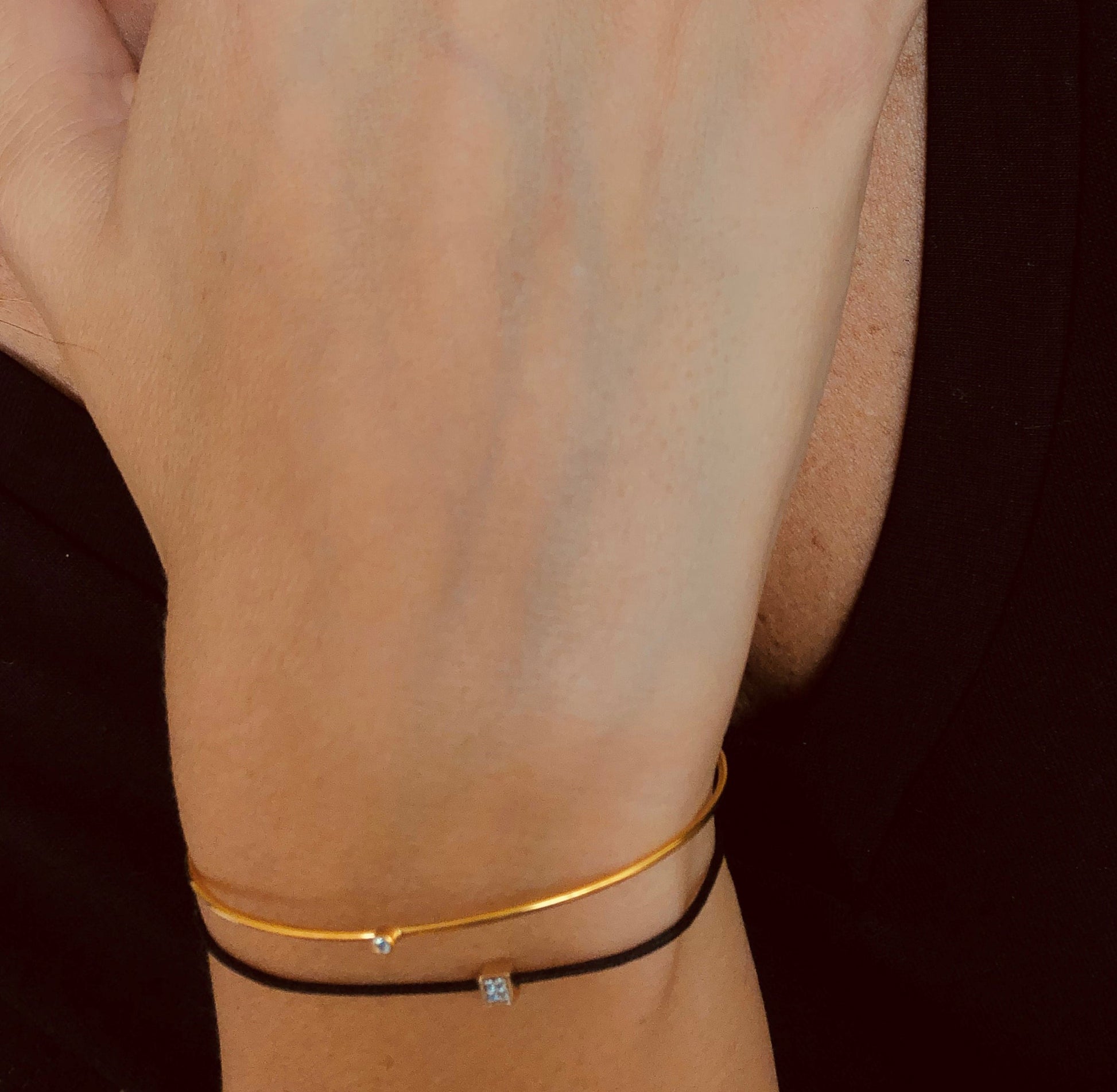 Bracelet en Or jaune 9k assemblé de Diamant HSI - Maison Di Giorgio