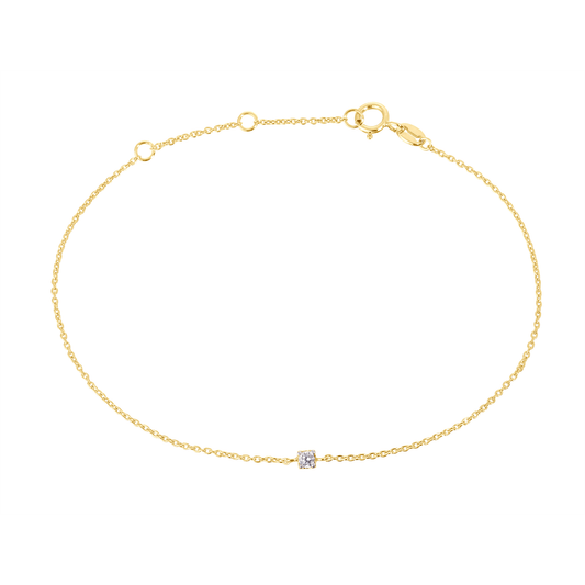 Bracelet en Or jaune 9k assemblé de Diamant HSI - Maison Di Giorgio
